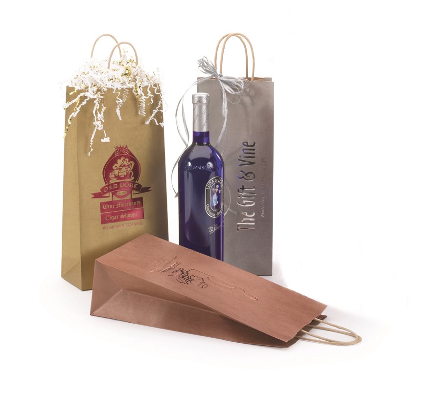 Metallic Tints On Kraft Shopping Bags