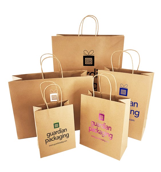 Premium Turn Top Natural Kraft Shoping Bags