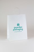 10 x 5 x 13 White Kraft Shopping Bags (Case of 250) White-Kraft-Shopping-Bags-1013-Printed