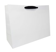 16 x 6 x 12 White Kraft Ribbon Handle Eurototes (Case of 100) White-Kraft-Ribbon-Handle-Eurototes-16