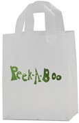 8 x 5 x 10 Clear Frosted Plastic Shopping Bags (Case of 250) Clear-Frosted-Plastic-Shopping-Bags-8-Stamped
