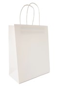 8x4x10 Premium Turn Top White Kraft Shopping Bags Premium-Turn-Top-8-White