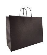 16x6x12 Premium Turn Top Black Kraft Shopping Bags Premium-Turn-Top-16-PLAIN-Black