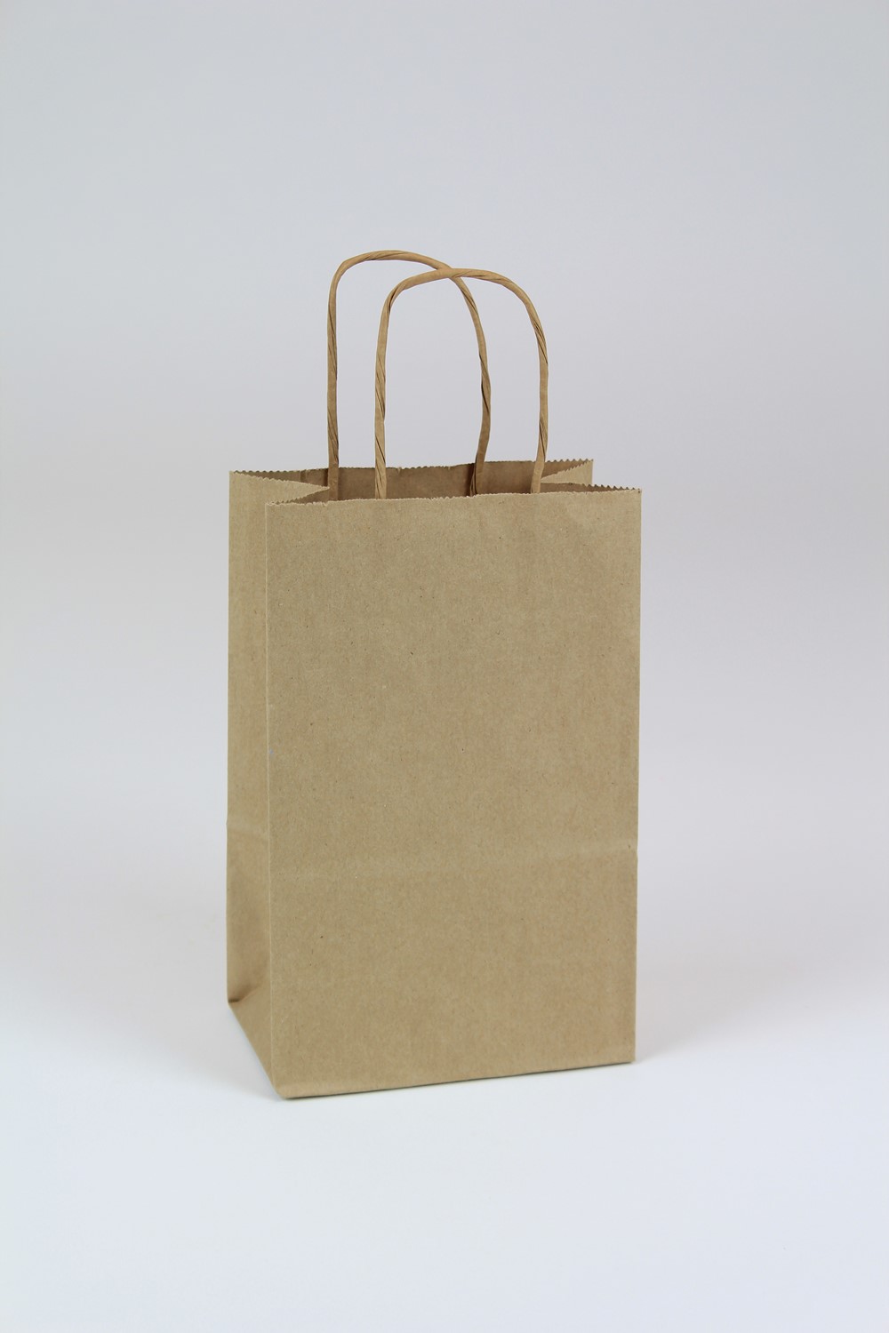 5.25 x 3.25 x 8.25 Recycled Brown Kraft Shopping Bags Recycled-Brown-Kraft-Shopping-Bags-5-Plain
