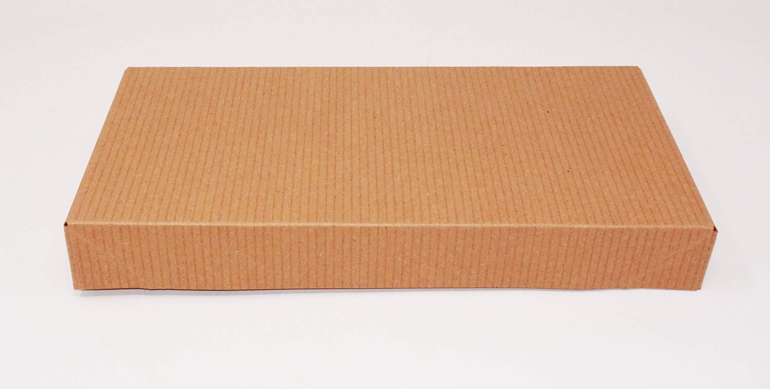 11.5 x 5.5 x 1.5 Natural Kraft Grooved Apparel Boxes (Case of 100) Natural-Kraft-Grooved-Apparel-Boxes-115