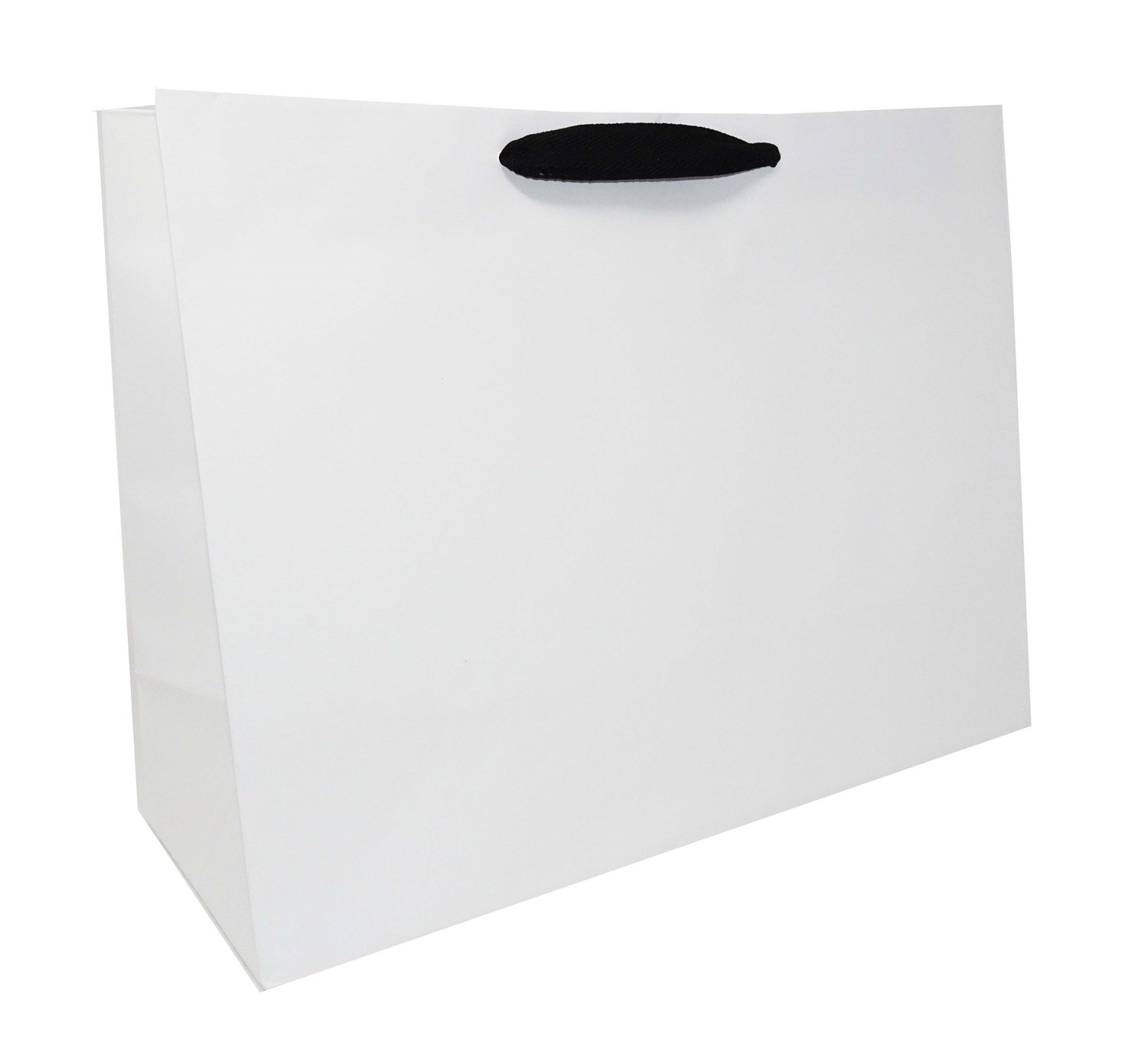 16 x 6 x 12 White Kraft Ribbon Handle Eurototes (Case of 100) White-Kraft-Ribbon-Handle-Eurototes-16