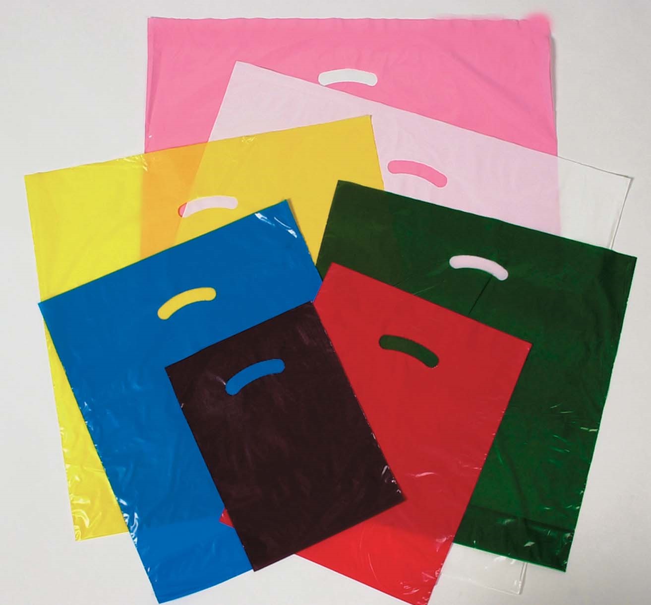 15 x 18 x 4 Colored Super Gloss Economy Handle Bags (Case of 500) Colored-Super-Gloss-Economy-Handle-Bags-15