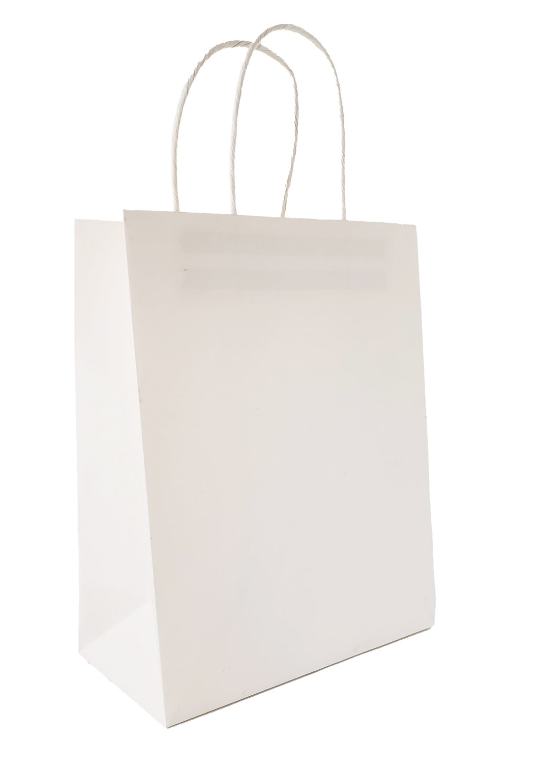 8x4x10 Premium Turn Top White Kraft Shopping Bags Premium-Turn-Top-8-White