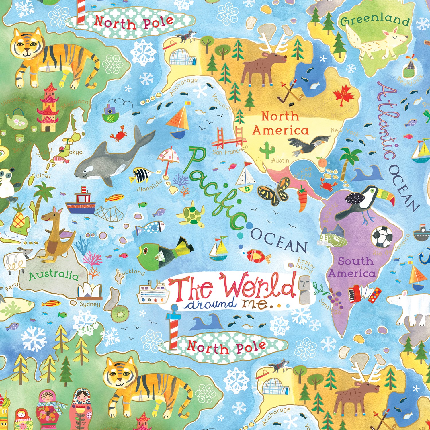 24" x 833' (full ream) - B412 - World Map B412.24.833