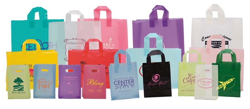 16 x 6 x 18 Colored Frosty Plastic Shopping Bags Case of 250