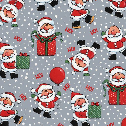 24"x 417' VAL-3256 Ho Ho Santa Gift Wrap VAL3256-24H