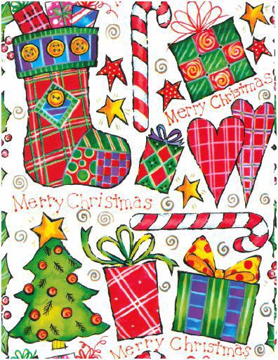 24"x 833' VAL-4768 Country Christmas Gift Wrap VAL4768-24F