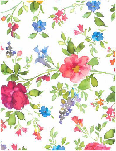 24"x 417' VAL-5387 Watercolor Vine Gift Wrap VAL5387-24H