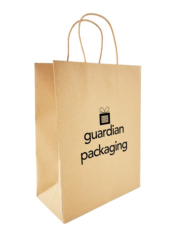 10x5x13  Ink Printed Premium Turn Top Brown Kraft Shopping Bags Premium-Turn-Top-10-INK-Brown
