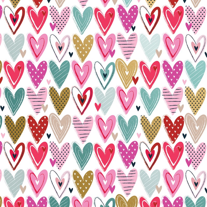 30" x 833' (full ream) -  B401 - Pretty Hearts B401.30.833