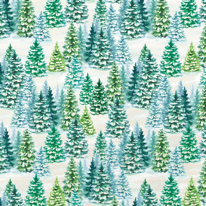 30" x 417' (half ream) - XB624 - Snowy Trees XB624.30.417