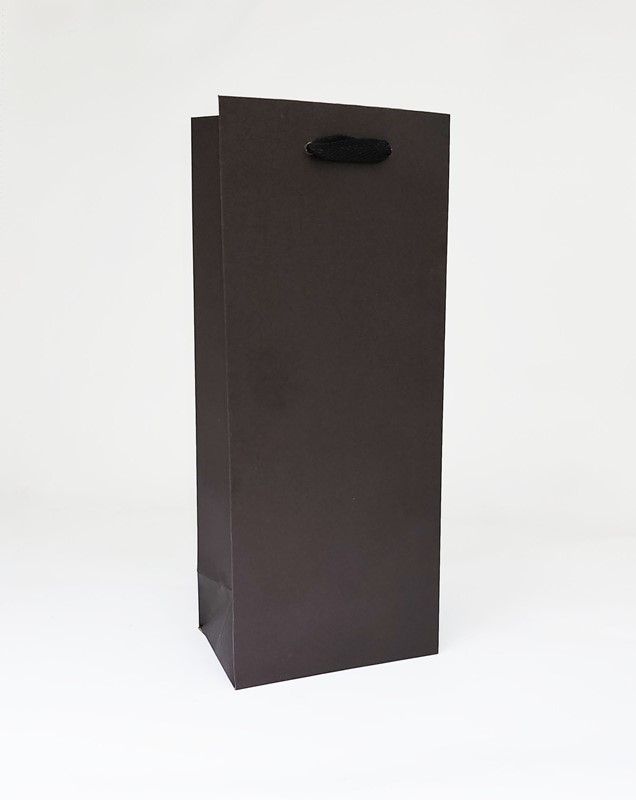5.5x 3.25 x 13 Black Ribbon Handle Eurototes (Case of 100) Black-Manhattan-513
