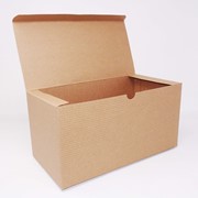 10 x 5 x 4 Kraft Pinstripe One-Piece Giftware Boxes (Case of 100) Kraft-Pinstripe-One-Piece-Giftware-Boxes-1054 View 2