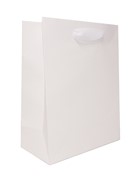 8 x 4 x 10 White Kraft Ribbon Handle Eurototes (Case of 100) White-Kraft-Ribbon-Handle-Eurototes-8 View 2