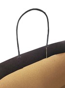 6.5 x 3.5 x 8.5 Premium Turn Top Black Kraft Shopping Bags Premium-Turn-Top-6-PLAIN-Black View 2