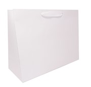 16 x 6 x 12 White Kraft Ribbon Handle Eurototes (Case of 100) White-Kraft-Ribbon-Handle-Eurototes-16 View 2