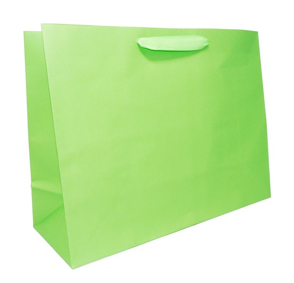 16 x 6 x 12 Colors on White Kraft Ribbon Handle Eurototes (Case of 100)