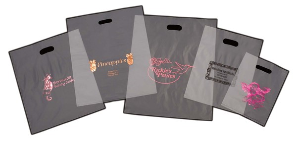 14 x 3 x 21 Clear Frosted Plastic Merchandise Bags (Case of 500)