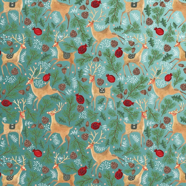 30" x 833' (full ream) - XB561 - Reindeer Tapestry