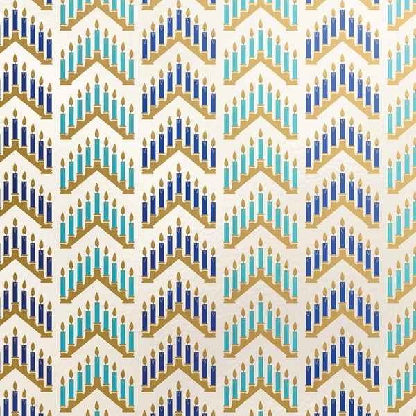 24" x 208' (quarter ream)  - XB800 - Modern Hanukkah